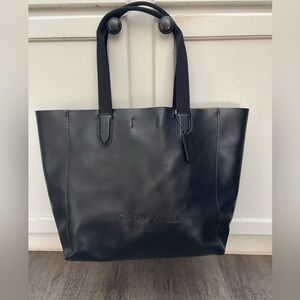 COACH Limited Edition Hudson Yards Black Leather Derby Tote Large